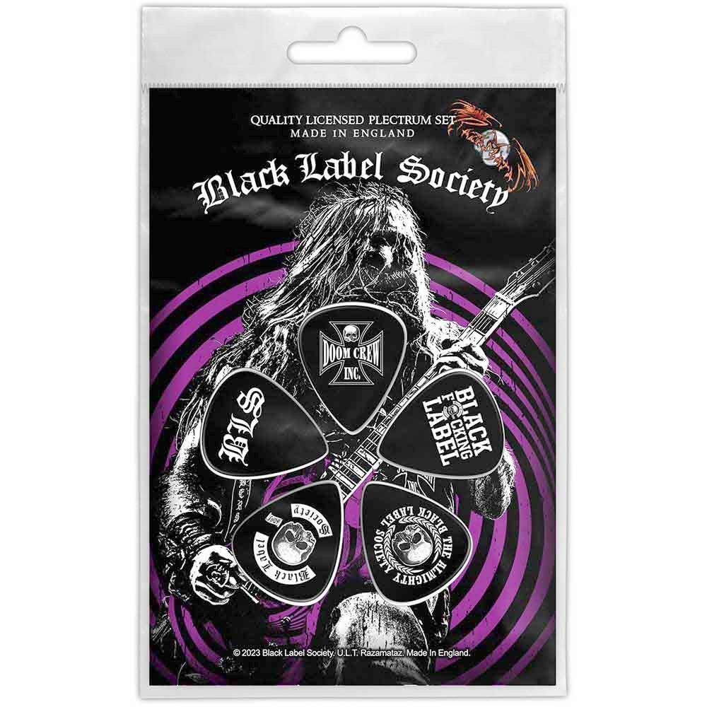Black Label Society - Zakk Wylde Plektrum - 5er Set - Schwarz